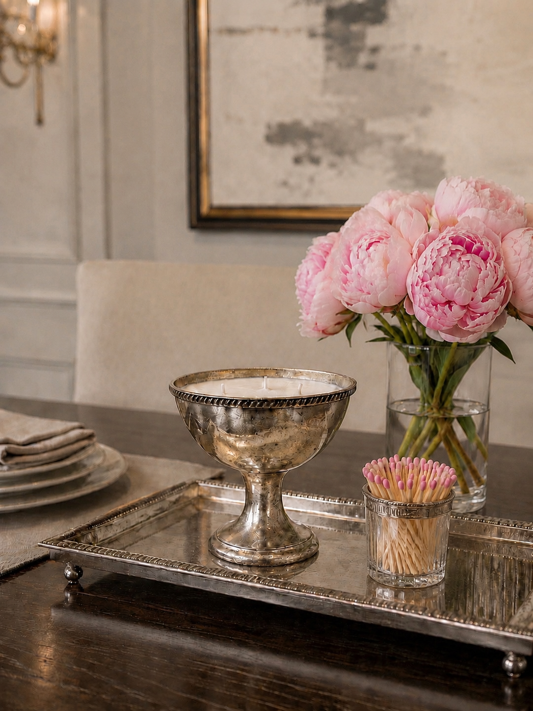 Vintage 1951 Silver-Plated and Silver Soldered Pedestal Bowl Custom Made by the International SilverCo Specifically for Frederick & Nelson
