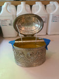 Vintage Silver-Plated Jewlery Box with Hinged Lid