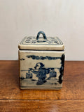 Antique Chinese Blue and White Porcelain Tea Caddy