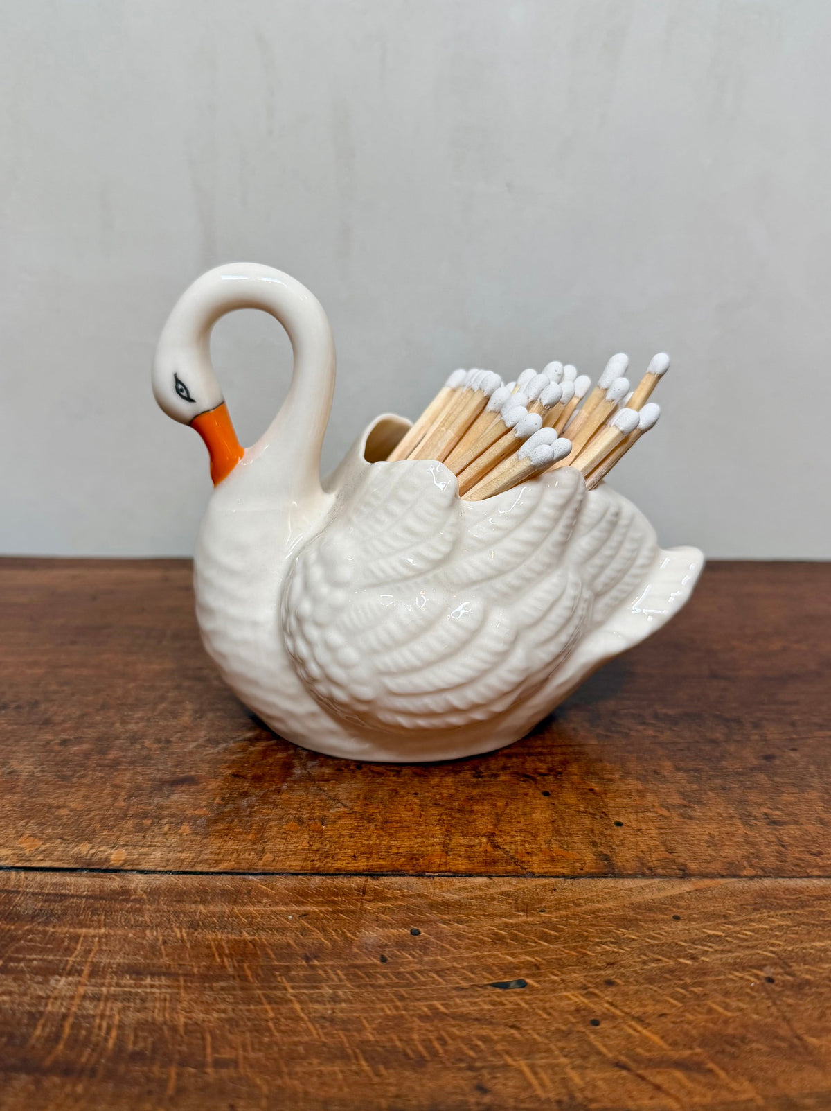 Vintage Donegal Parian China Swan Match Holder