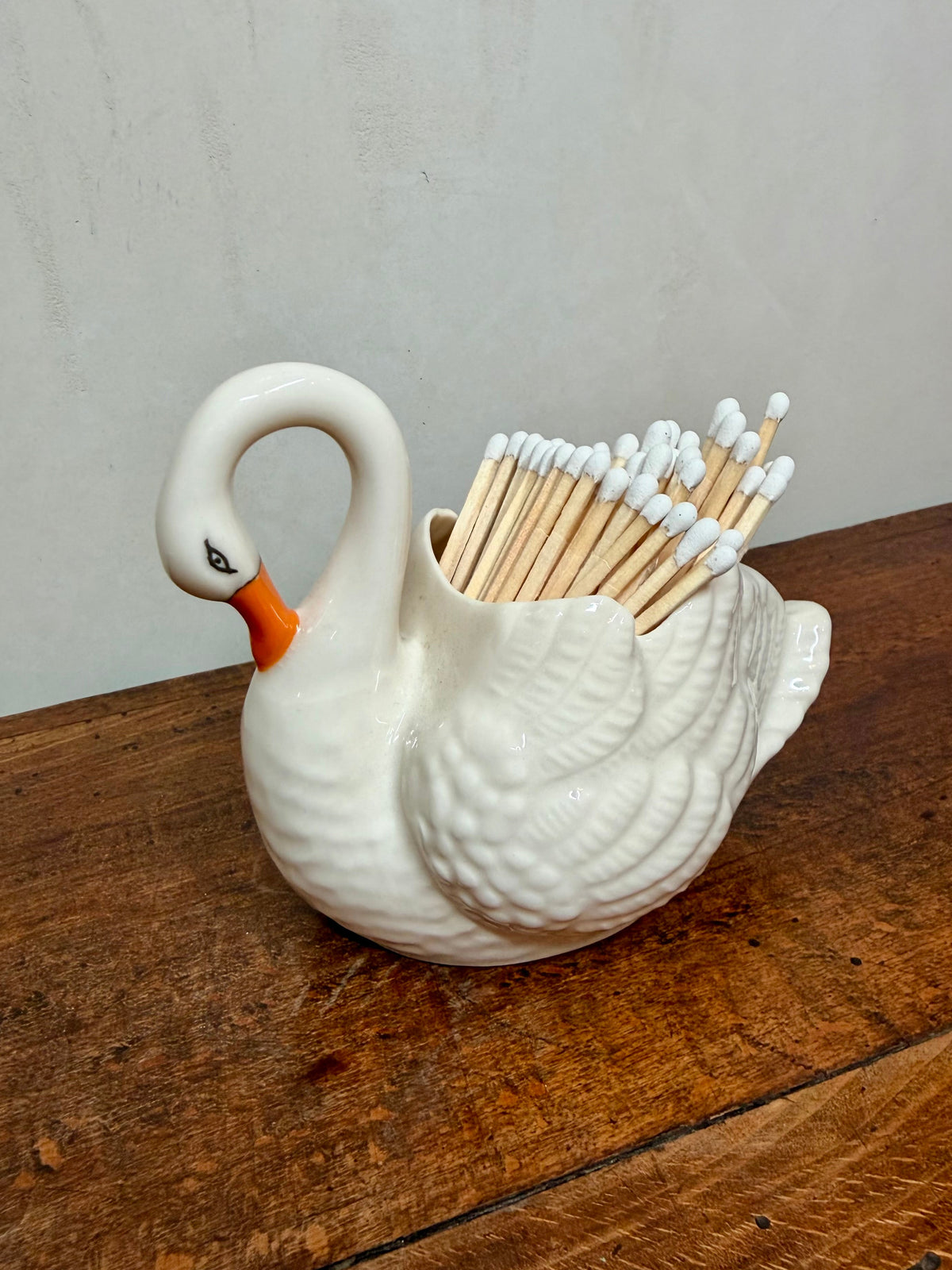 Vintage Donegal Parian China Swan Match Holder