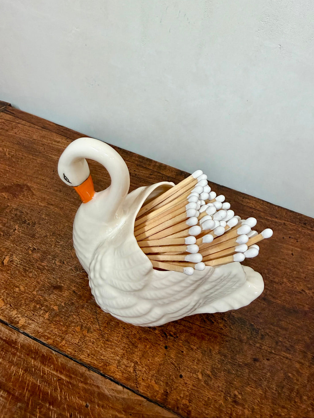 Vintage Donegal Parian China Swan Match Holder