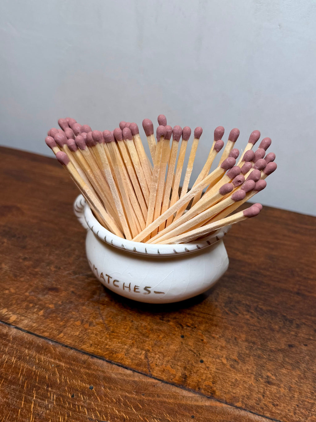 Vintage Ceramic "Matches" Pot