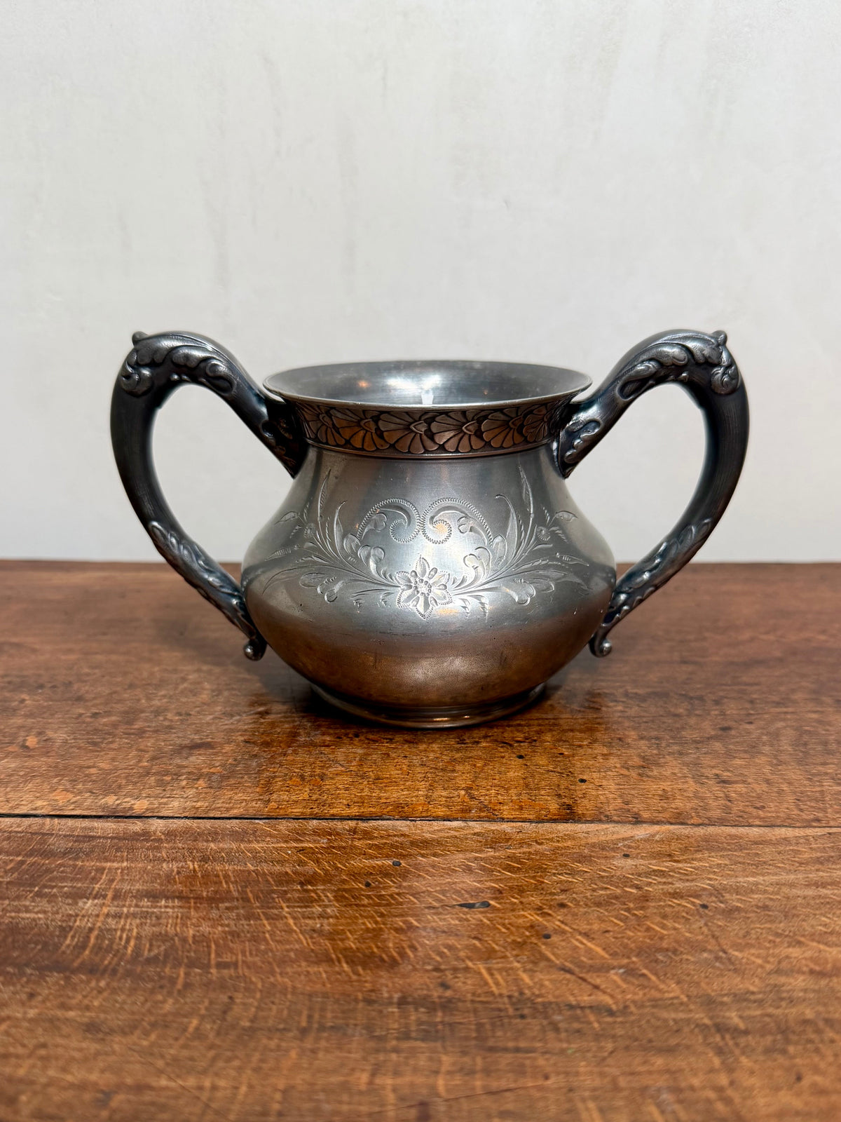Vintage Wilcox Quadruple-Plated Silver Sugar Bowl