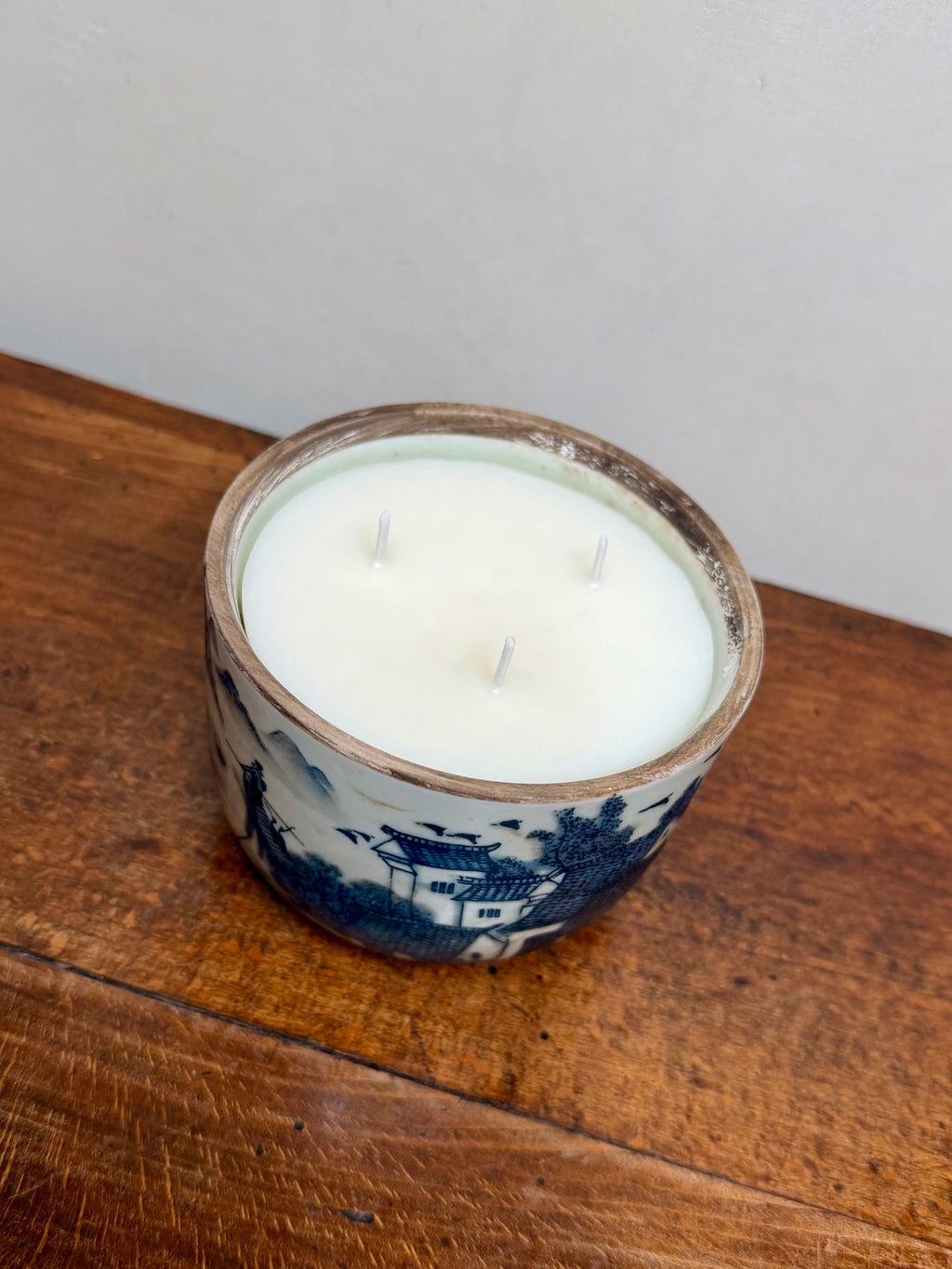 Antique Chinese Blue and White Porcelain Lidded Jar
