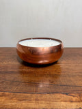 Vintage Copper Bowl with Brass Feet