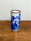 Vintage Chinese Blue and White Porcelain Brush Pot #2