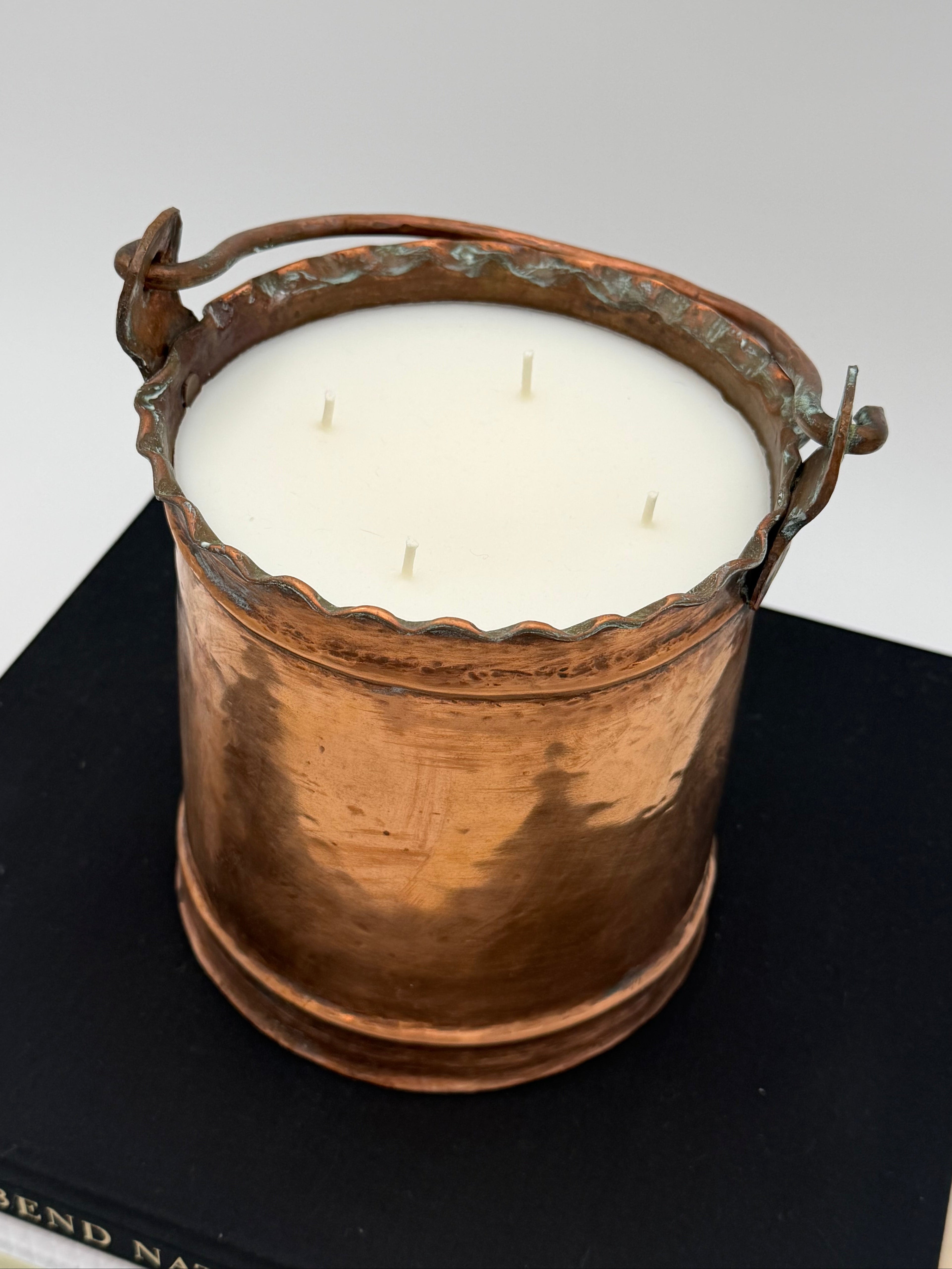 Vintage Hand-hammered Copper Bucket