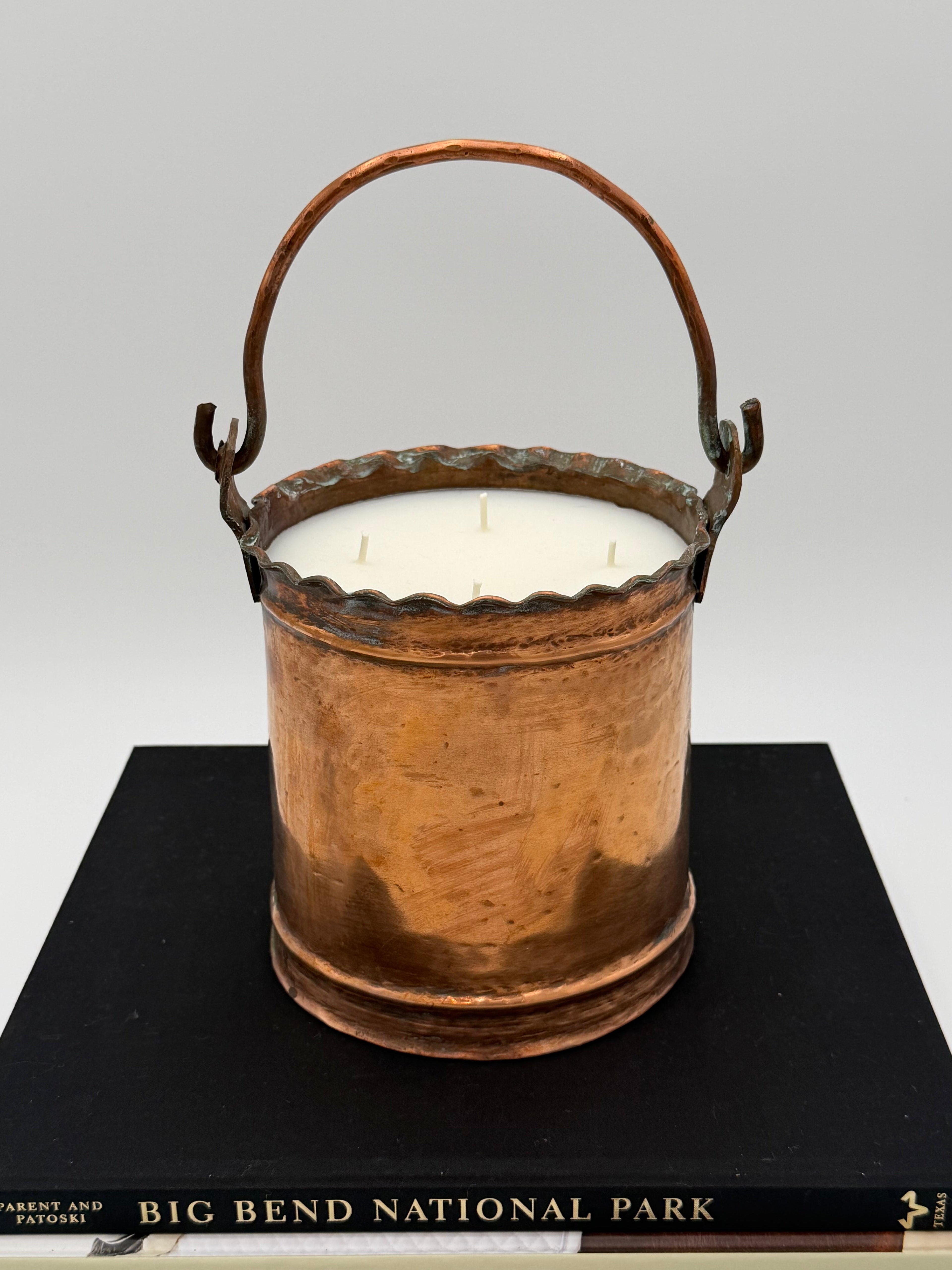 Vintage Hand-hammered Copper Bucket