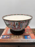 Vintage Chinese Porcelain Famille Rose Medallion Bowl