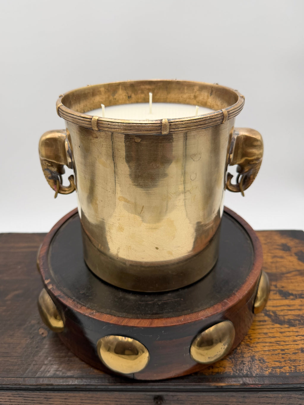 Vintage Brass Elephant Ice Bucket