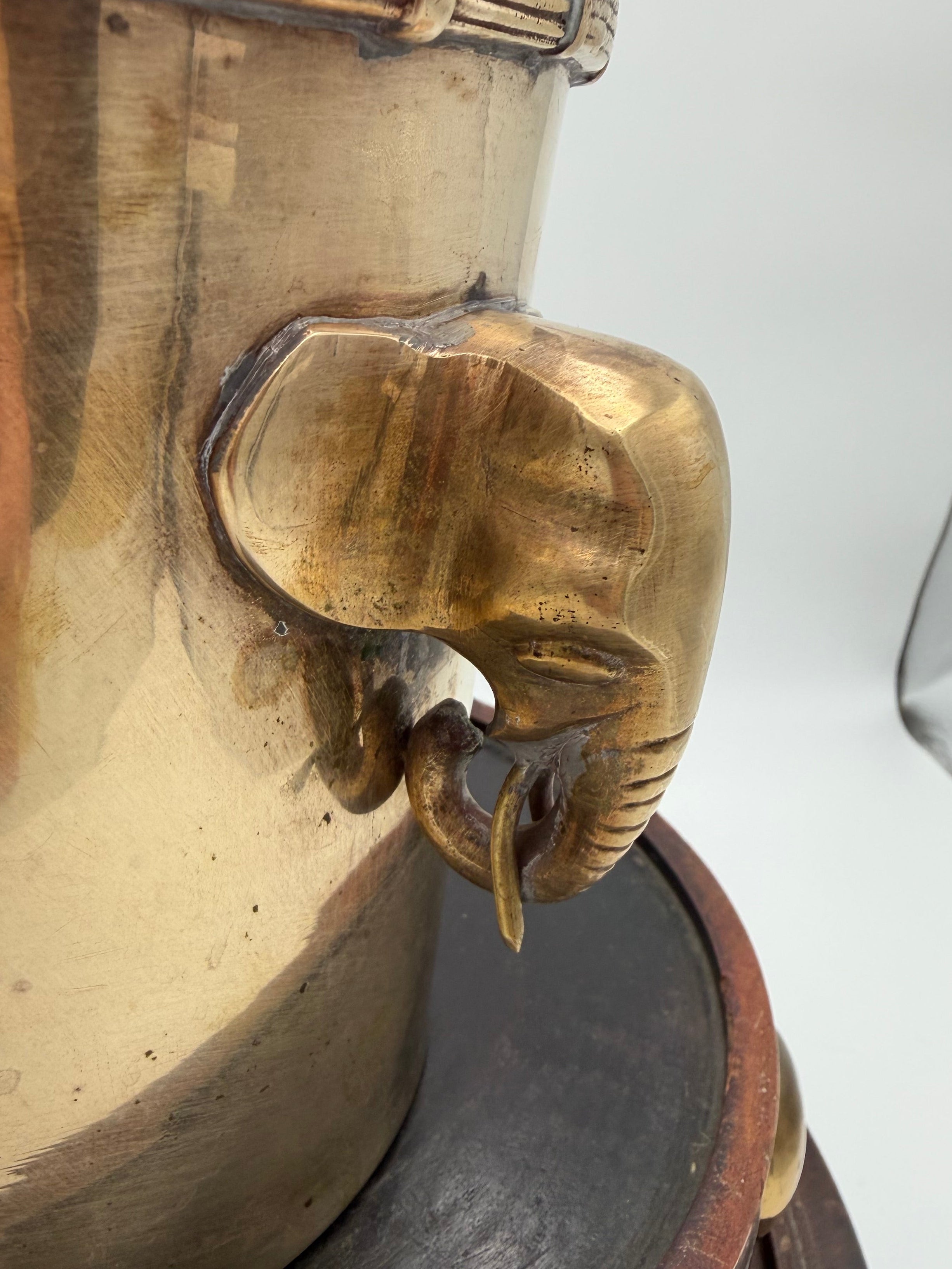 Vintage Brass Elephant Ice Bucket