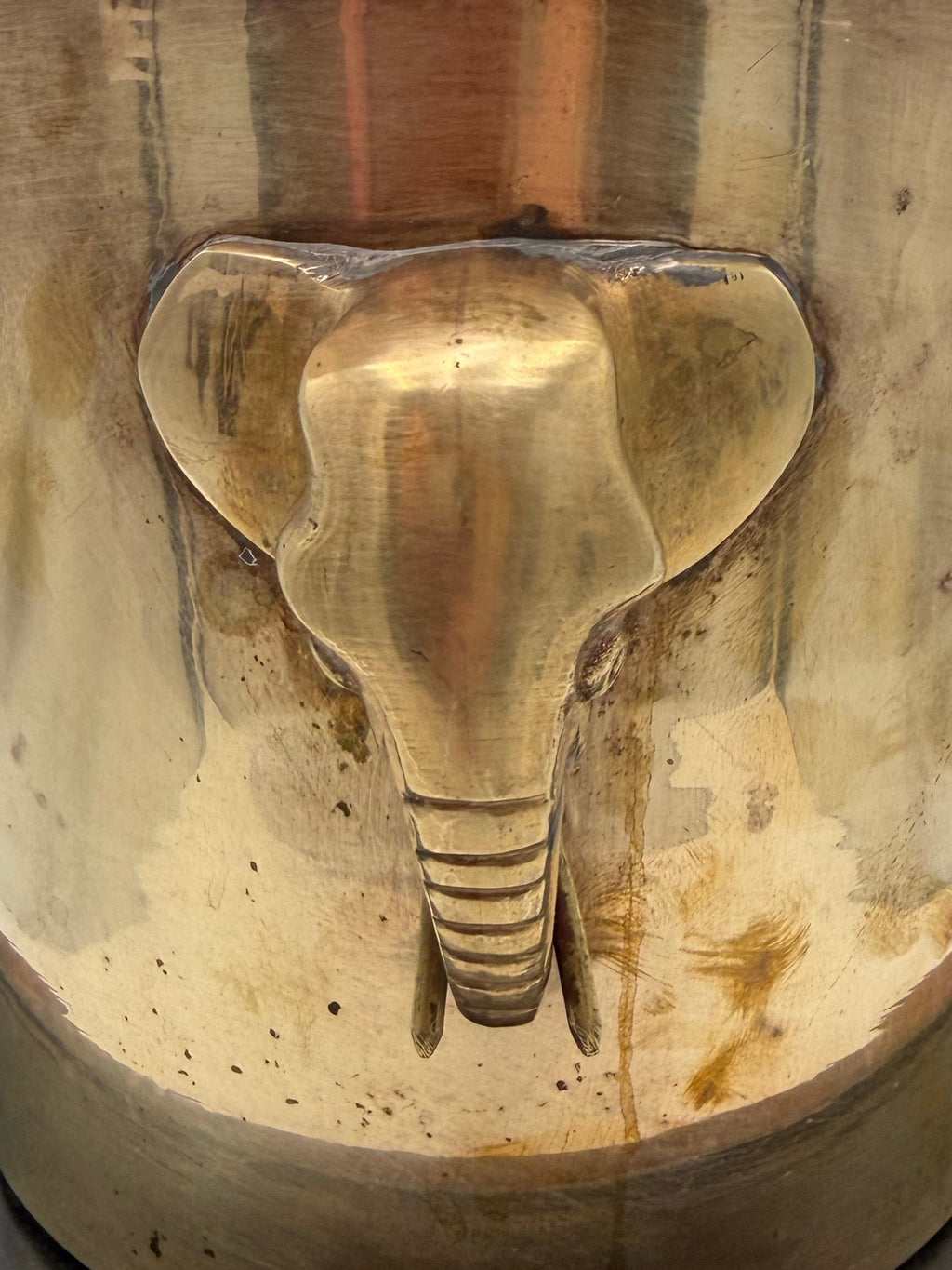 Vintage Brass Elephant Ice Bucket
