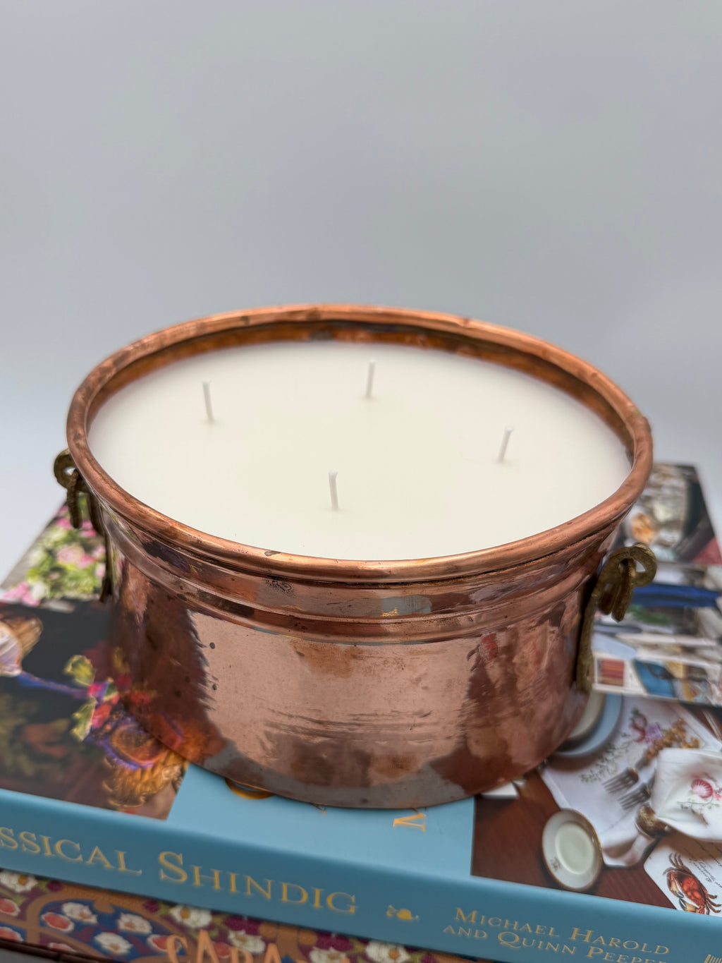 Vintage French Oval Copper Jardinière
