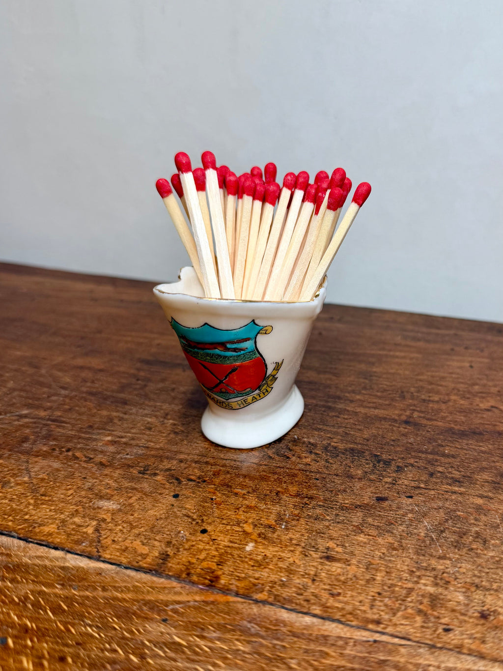 Vintage British Porcelain Demitasse Match Holder