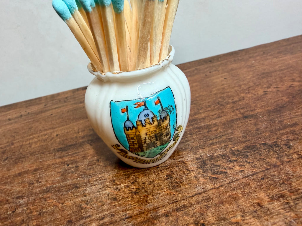 Vintage British Porcelain Demitasse Match Holder