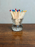 Vintage Cut Crystal Match Holder