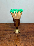 Vintage Engraved Brass Miniature Goblet