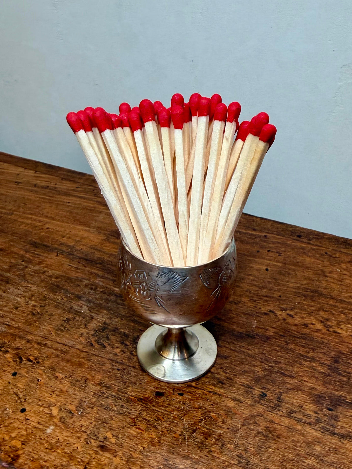 Vintage Silver-Plated Miniature Goblet Match Holder