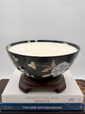 Vintage Famille Noire Chinese Chinoiserie Porcelain Bowl
