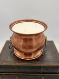 Antique Copper Jardinière with Brass Lion Handles