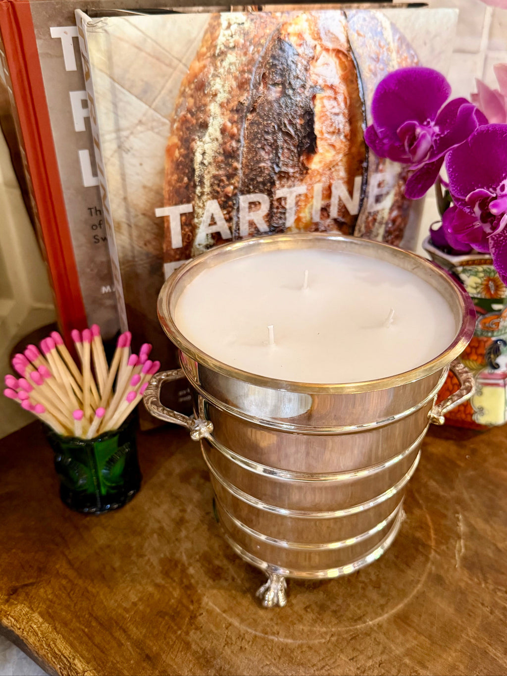 Vintage Silver Plate Footed Ice Bucket