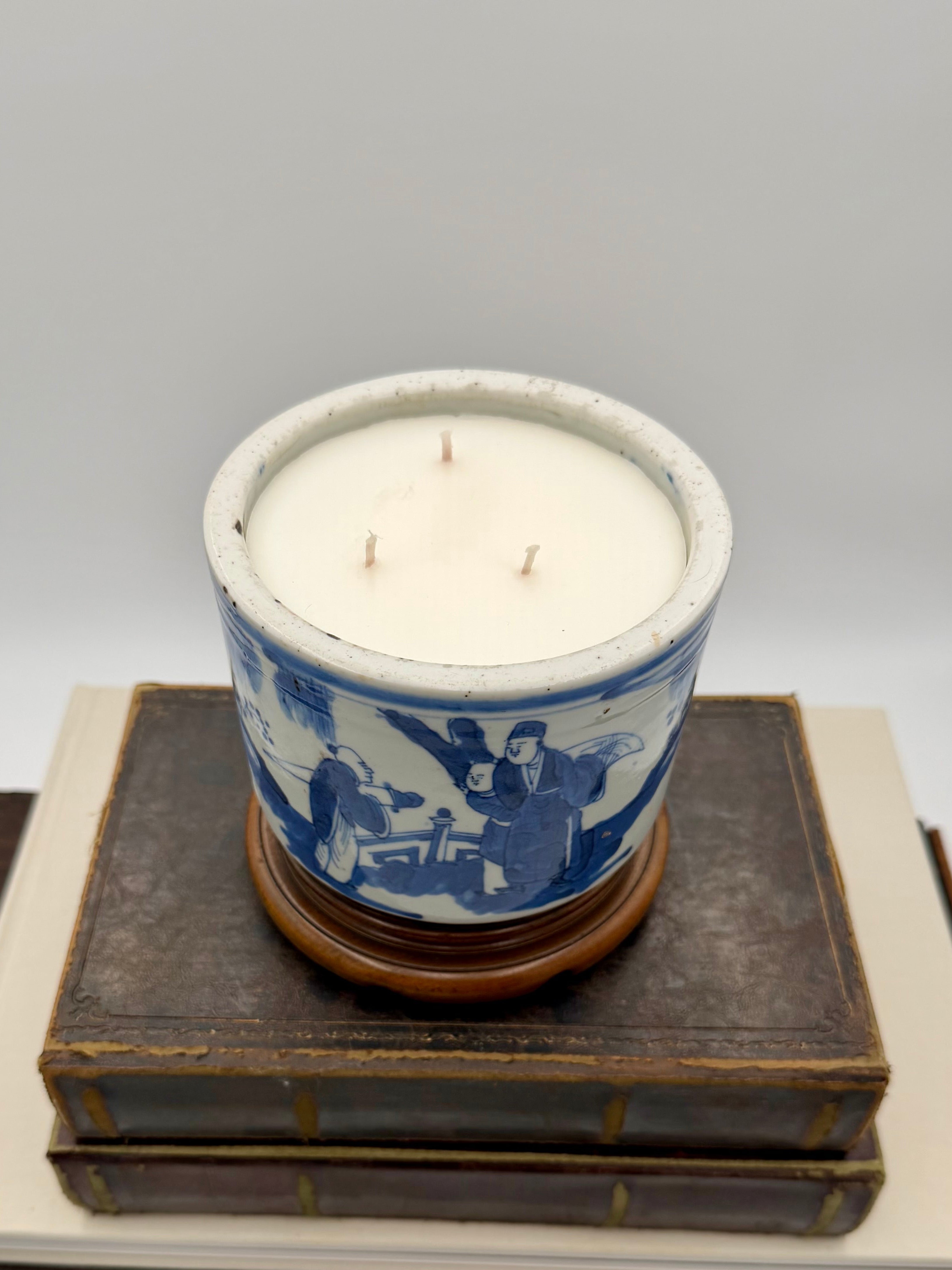 Antique Chinese Blue and White Porcelain Pot