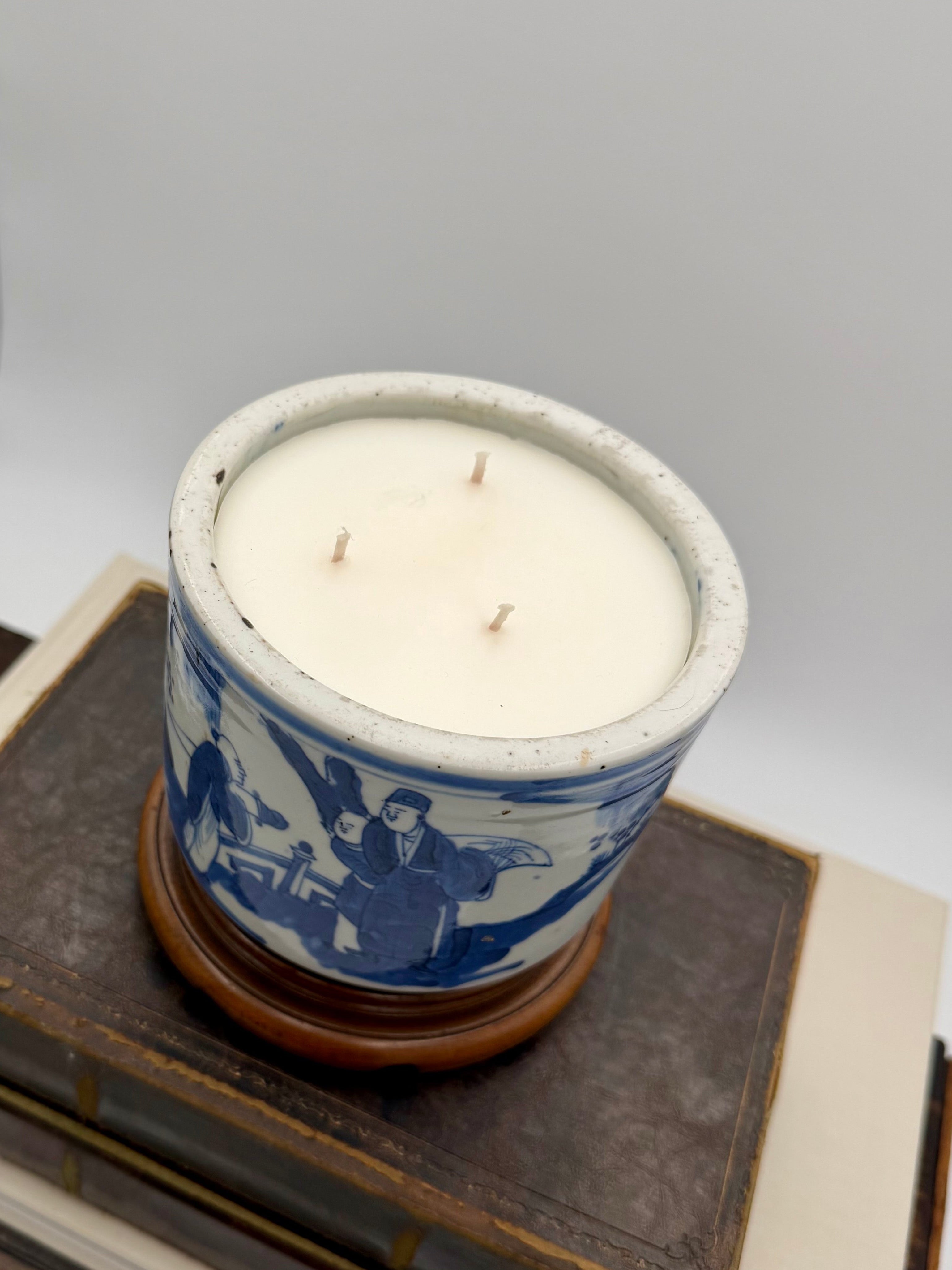 Antique Chinese Blue and White Porcelain Pot