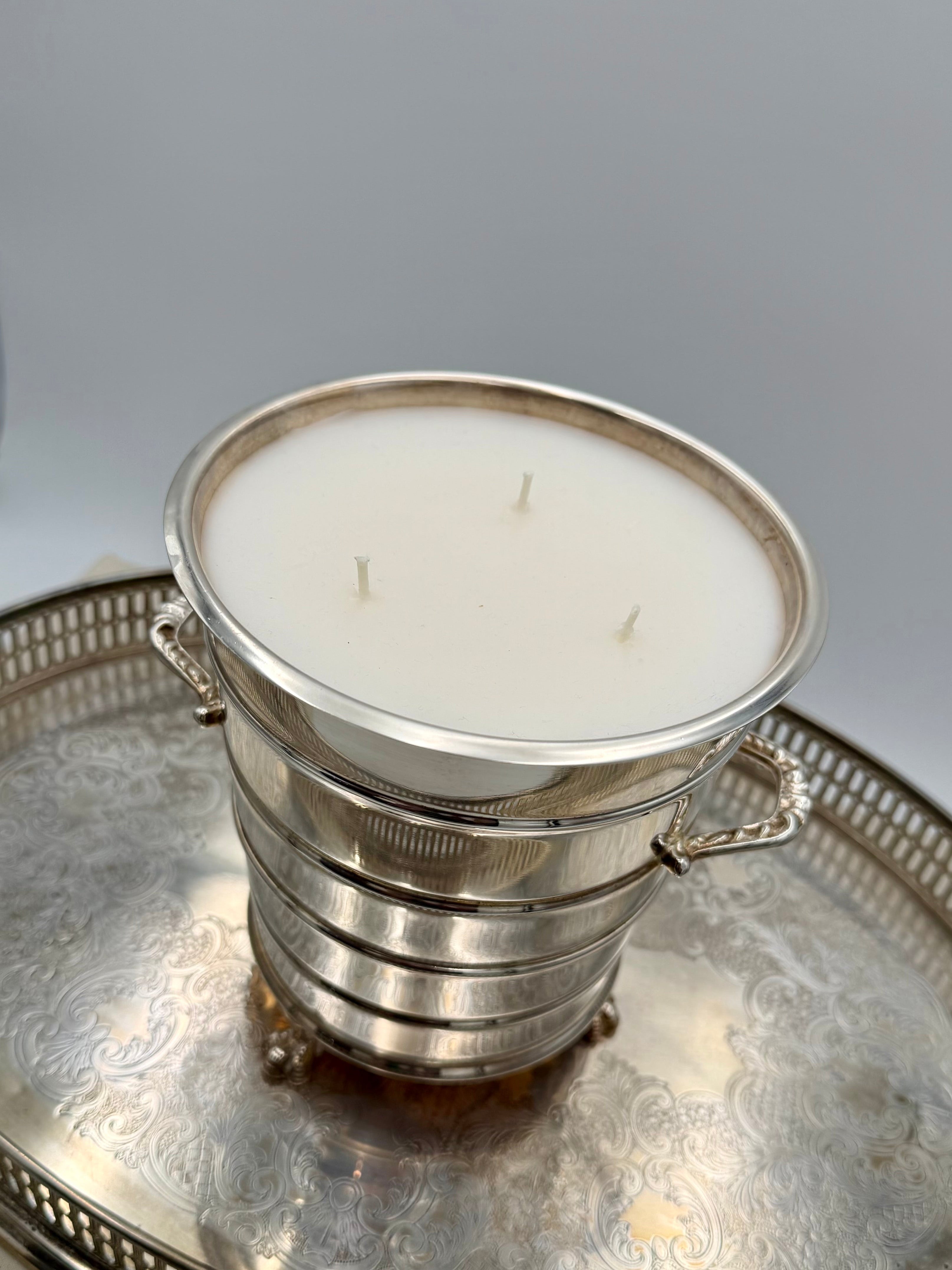 Vintage Silver Plate Footed Ice Bucket