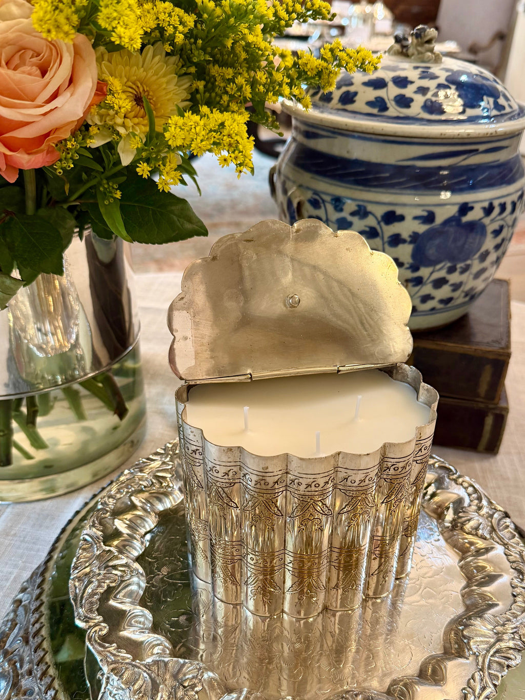 Vintage International Silver Company Silver-Plated Tea Caddy