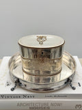 Antique Victorian Silver-Plated Oval Tea Caddy