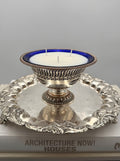 Vintage Barker Ellis Silver-Plated Pierced Pedestal Bowl with Cobalt Glass Liner - Made in England