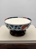 Antique Japanese Imari Porcelain Pedestal Bowl from the Early 18th Century