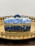 Antique English Victoria Ware Ironstone Lidded Box