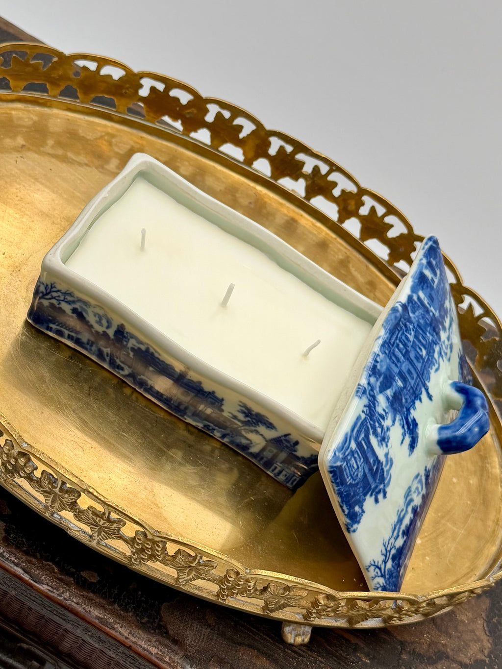 Antique English Victoria Ware Ironstone Lidded Box