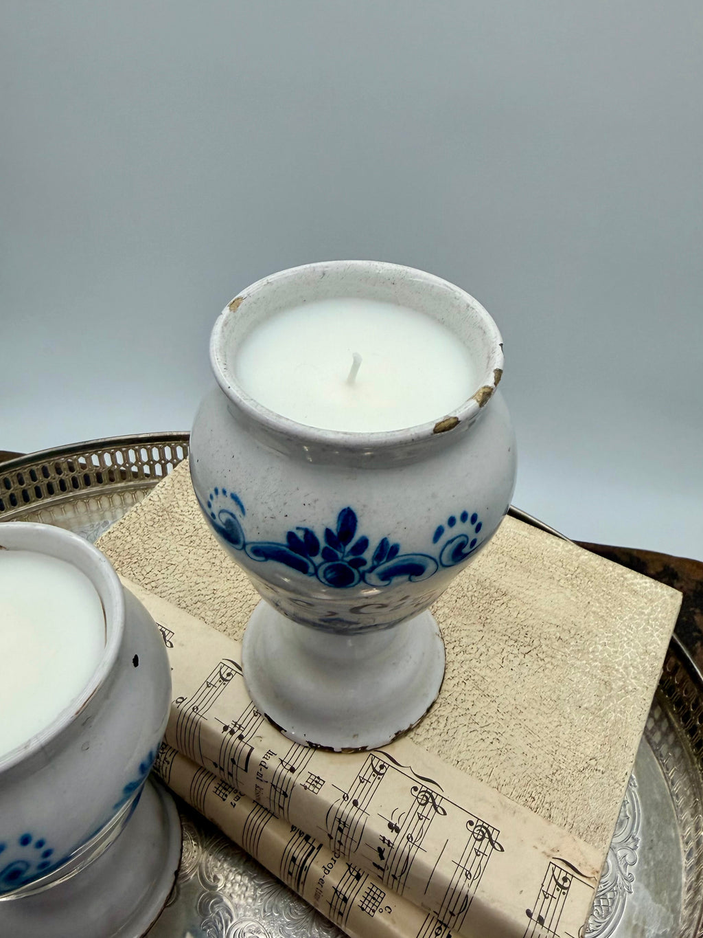 Antique French Delft Apothecary Jar from 1720 - De, Cigiie