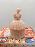 Vintage Akro Agate Colonial Lady Pink Powder Jar