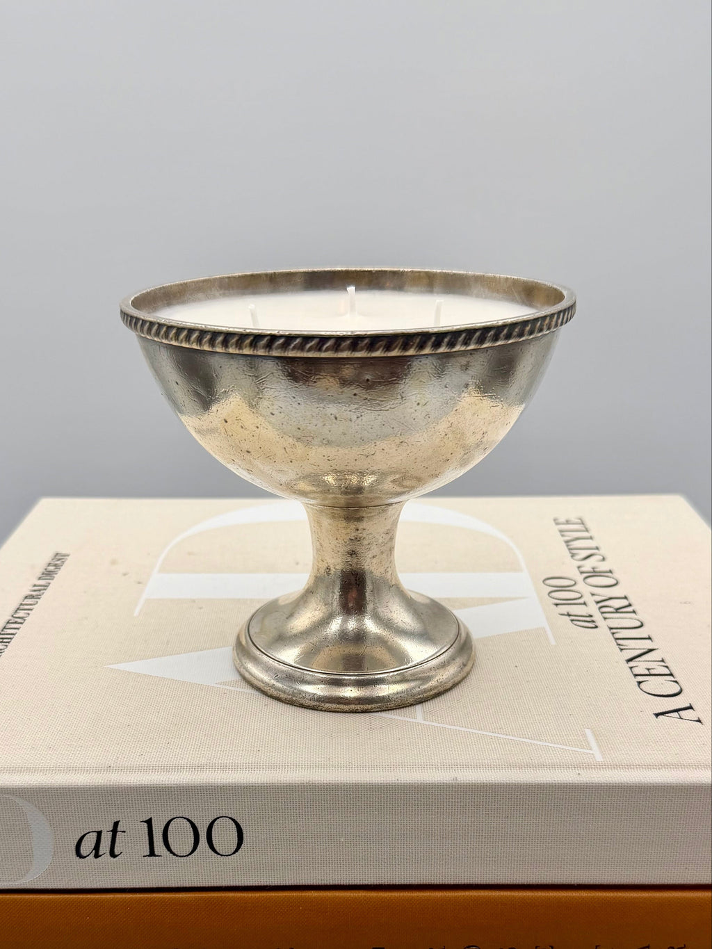 Vintage 1951 Silver-Plated and Silver Soldered Pedestal Bowl Custom Made by the International SilverCo Specifically for Frederick & Nelson