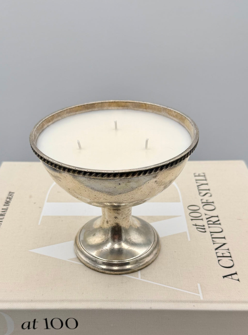 Vintage 1951 Silver-Plated and Silver Soldered Pedestal Bowl Custom Made by the International SilverCo Specifically for Frederick & Nelson